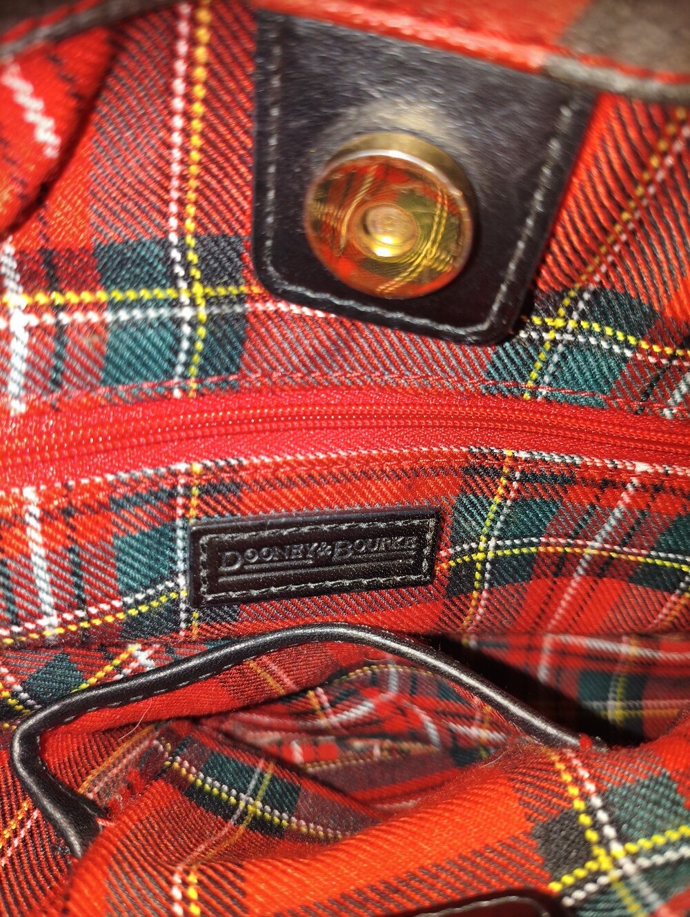 Rare 2009 Dooney & Bourke Signature Scottie Dog Red Tote Bag Retired Y2K - Picture 11 of 14